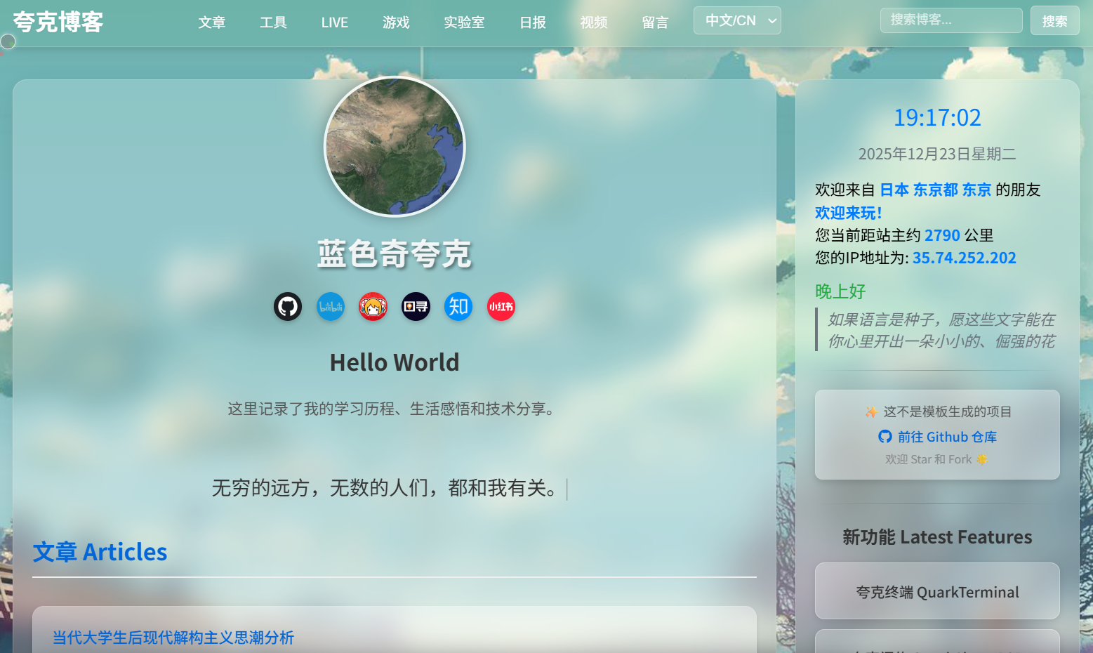 Personal Independent Blog Development preview